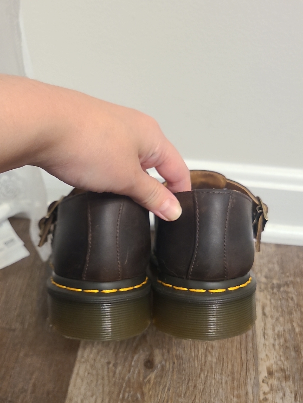 Dr Martens 8065 Mary Jane Crazy Horse Buckle Strap Shoes - Picture 8 of 9